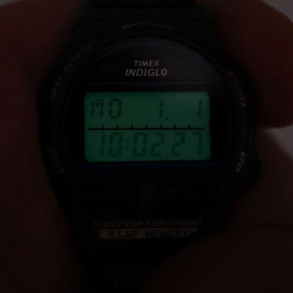 Vintage Timex Ironman Triathlon Indiglo Watch Women 33mm Black Blue 1996 Working - Picture 13 of 16